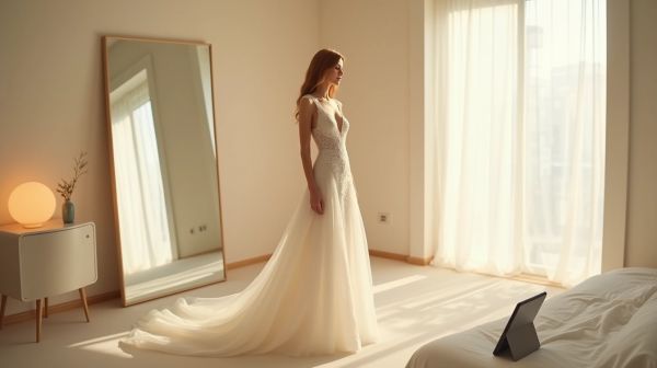 Discover the convenience of at-home virtual wedding dress fittings with RobeMarie